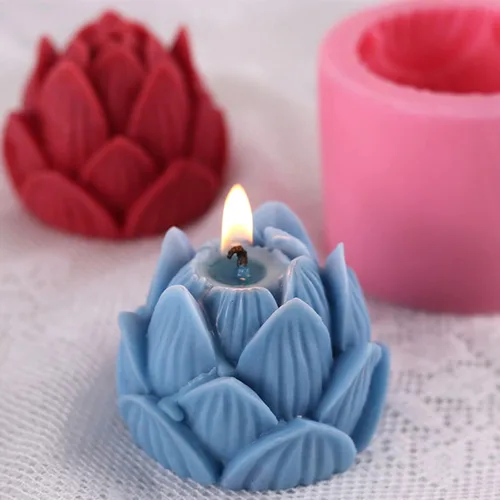 Miniatura 3 de Molde de silicona de flor de loto, molde de jabón, molde de fondant, molde de chocolate, molde de caramelo, molde de resina, arcilla para hornear