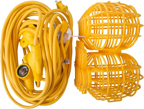 Miniatura 4 de Bergen Industries Inc GL100142MPC - Cadena de luces temporales de 10 luces, 100 pies, 14 AWG, color amarillo Plástico amarillo