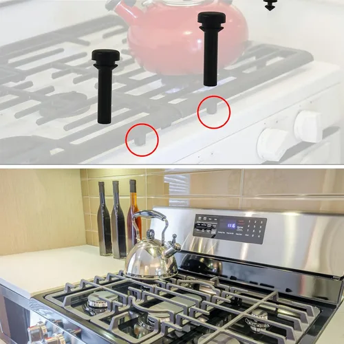 Miniatura 6 de 12 pies de goma de rejilla WB02X24790, patas de goma compatibles con estufa de gas GE, parachoques de rejilla de repuesto para estufa de gas de gama