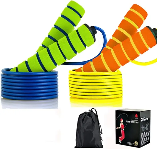 Ponydash - 2 cuerdas para salto de velocidad (para hombres y mujeres), ligeras, ajustables y durables, asas de espuma; cuerda de saltar ideal para