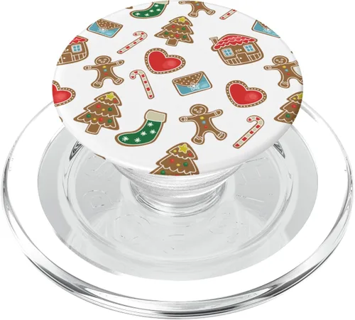 Miniatura 8 de Regalo de Navidad con patrón de jengibre para galletas de Navidad – PopSockets Grip y soporte para teléfonos y tabletas