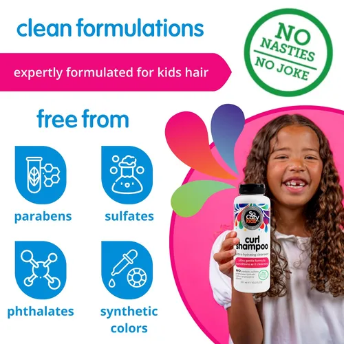 Miniatura 5 de SoCozy Champú para rizos Para cabello de niños Limpiador ultrahidratante Sin parabenos, sulfatos, colores ni tintes sintéticos, crema dulce