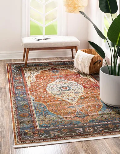Miniatura 21 de Unique Loom Baracoa Collection - Alfombra Miramar (2' 2" x 3' 1", Celeste/Azul)