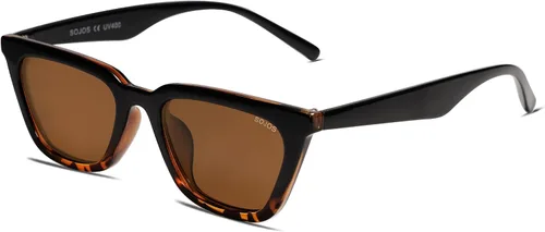 Miniatura 17 de SOJOS Gafas de sol polarizadas cuadradas estrechas estilo ojos de gato para mujeres, retro, modernas, para conducir SJ2169