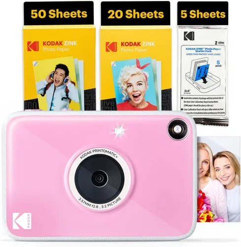 Miniatura 23 de Kodak Printomatic+ Paquete de Regalo de Cámara Digital de Impresión Instantánea a Todo Color + Estuche + Papel Fotográfico Zink 2x3 con Respaldo