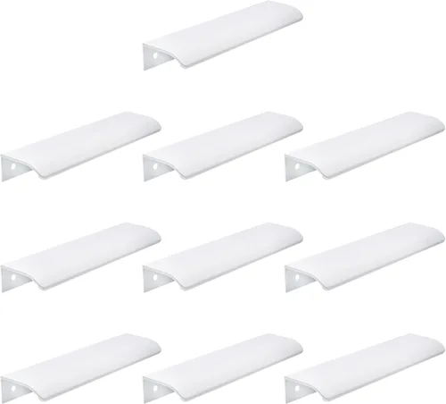 Miniatura 37 de Tiradores negros de 1.38 pulgadas para gabinete, 10 unidades, espacio entre agujeros de 0.63 pulgadas, tiradores de borde de aleación de aluminio
