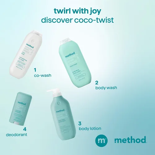 Miniatura 8 de Method Curl Defining Co-Wash, Coco Twist, leche de coco + aguacate + notas de macadamia, 13.5 onzas