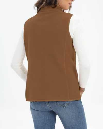 Miniatura 7 de Xeoxarel Chaleco de forro polar para mujer con 6 bolsillos (XS-2XL)