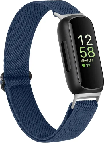 Miniatura 13 de Vancle Correas elásticas para Fitbit Inspire 3 para mujeres, bandas ajustables y transpirables de nylon elástico compatibles con Fitbit Inspire 3
