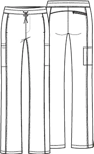 Miniatura 8 de Dickies - Pantalones Dynamix de uniforme médico para mujer, tiro medio, pierna recta, con cordón ajustable, DK130