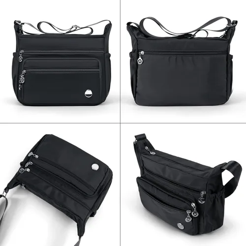 Miniatura 9 de Bolsos cruzados para mujeres, espaciosos con múltiples bolsillos, bolso de hombro para damas, cartera cruzada de moda tipo tote con asa superior