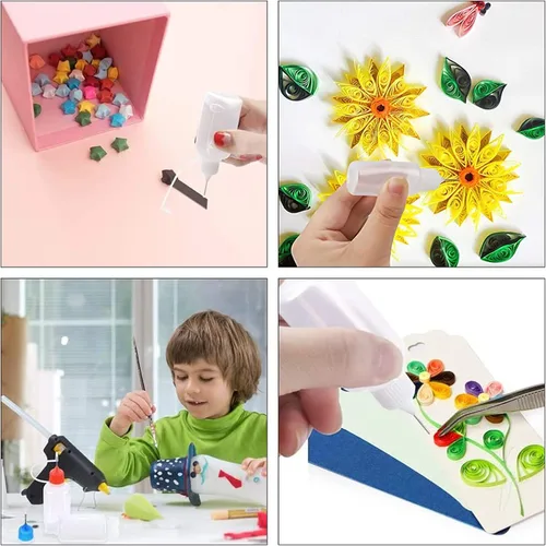 Miniatura 7 de BENECREAT - Juego de 12 botellas aplicadoras de punta de precisión multiusos de 4 onzas con cuentagotas y embudos de plástico, líquido de Halloween