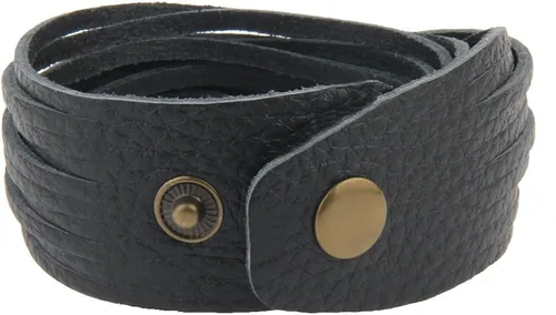 Miniatura 3 de GelConnie - Brazalete de piel, brazaletes trenzados punk, pulseras rock de piel, brazaletes góticos con correa ajustable, para hombre, mujer.