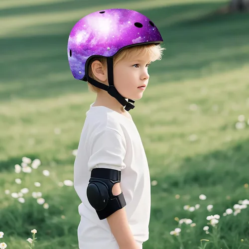 Miniatura 7 de Casco de bicicleta ajustable con gradiente de color para niños pequeños de 3-5-8-14+ años, niñas y niños. Casco para monopatín y bicicleta