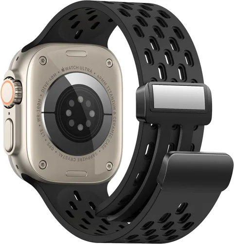 Miniatura 18 de Correa deportiva magnética antisudor para Apple Watch, correas de silicona impermeable y transpirable. Para compatible con iWatch Ultra SE Series