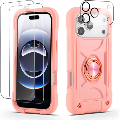 Miniatura 18 de Funda para iPhone Se3/iPhone Se2, iPhone 6/6S, iPhone 7/iPhone 8 de 4.7 pulgadas con soporte de anillo, con 2 protectores de pantalla resistentes