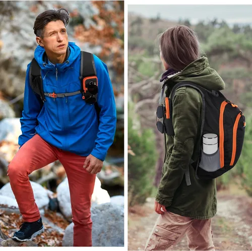 Miniatura 6 de Esup Mochila de senderismo pequeña de 15 L plegable y ligera mochila de viaje para mujeres y hombres (negro)