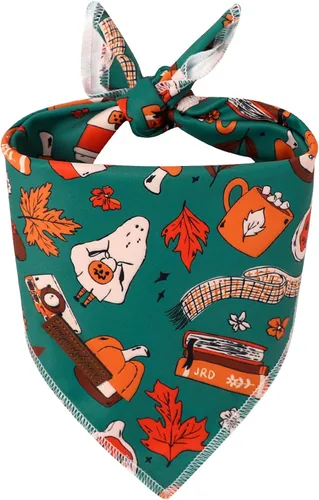 Miniatura 37 de Unique Style Paws Bandanas para perros, 1 unidad, lavables, de algodón, triangular, para otoño, con margaritas de abeja, para perros y gatos