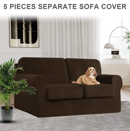 Miniatura 136 de Funda para Sofá de Terciopelo, Fundas Elásticas para Sofá para Funda Principal Separada/Respaldos y Cojines de Asiento, Funda para Sofá, para Fundas