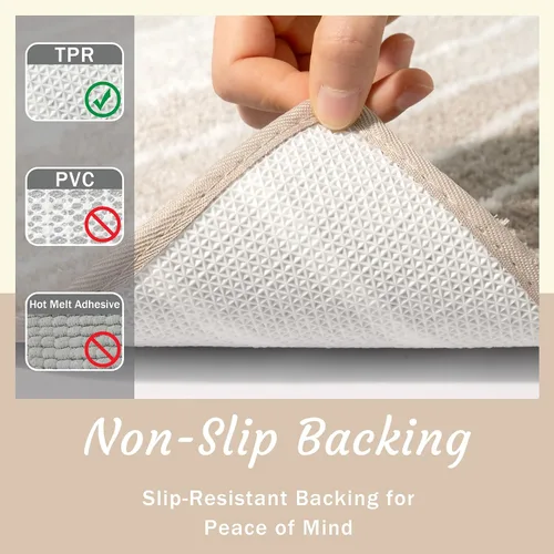 Miniatura 5 de Alfombra de baño antideslizante, extra suave y absorbente, lavable a máquina, tapetes de baño para suelo de baño, bañera y ducha, 18 x 24 pulgadas