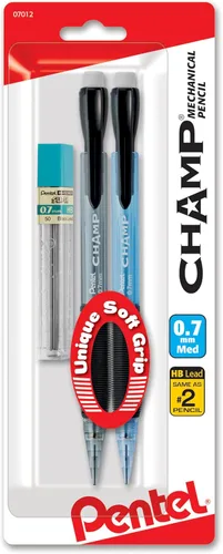 Miniatura 9 de Pentel Champ Starter Set con lápiz automático con plomo, (0.020 in), surtido, paquete de 2 (A2CBP)