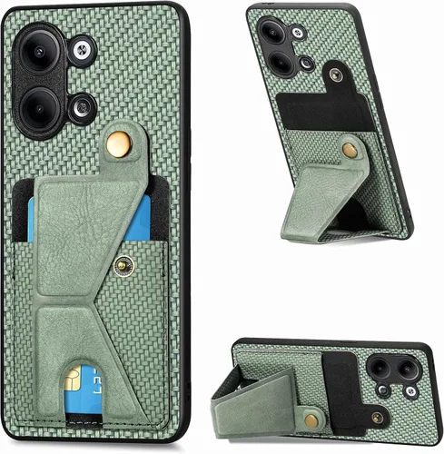Miniatura 80 de Funda para Xiaomi Poco M5s 4G, Funda para Redmi Note 10 4G / Note 10S 4G / Note 11 SE (India) Funda de cuero PU ranuras para tarjetas Soporte