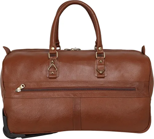 Miniatura 7 de Bolso de lona de cuero para hombres y mujeres tamaño cabina (marrón), Beige Bronceado, Equipaje