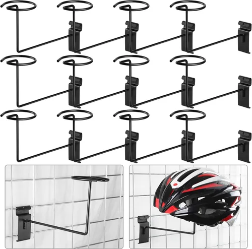 Kigley Ganchos de metal para pared, estante de casco de sombrero de 3.2 pulgadas, organizador de estantes de exhibición al por menor, accesorios de