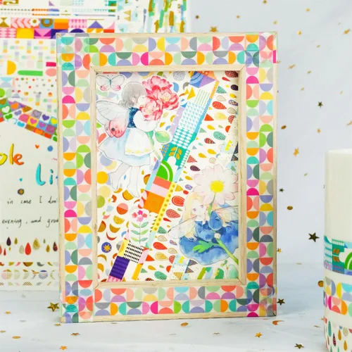 Miniatura 5 de Bonito juego de 12 rollos de cinta washi de papel de aluminio dorado para dibujo de dibujos animados, cintas decorativas para artes, manualidades