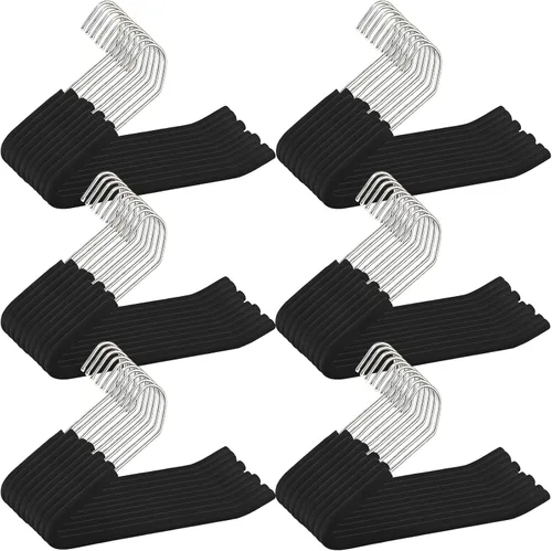 Perchas acolchadas para pantalones con extremos abiertos, antideslizantes, con revestimiento de esponja de espuma, para hombres y mujeres, chapado