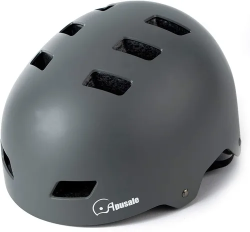 Miniatura 3 de Casco para bicicleta y patineta, ajustable y multideporte para patines y scooter, 3 tallas para adultos, jóvenes, niños y bebés Gris