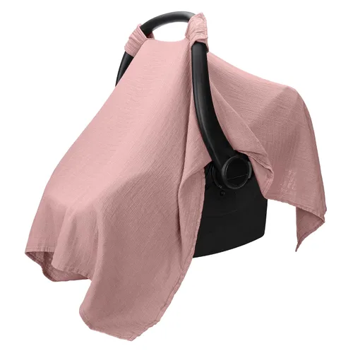 Miniatura 8 de Comfy Cubs Funda para Asiento de Coche de Bebé - Mezcla Suave y Transpirable de Rayón de Bambú y Algodón Muselina - Toldo Ligero para Protección