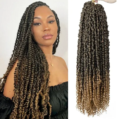 Miniatura 62 de Pelo de Passion Twist – 8 paquetes de 18 pulgadas Passion Twist Crochet para mujeres, cabello rizado pretrenzado Passion Twists extensiones de #2
