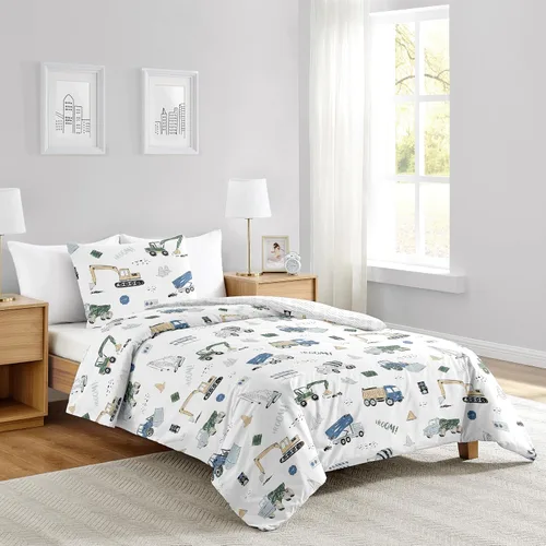 Miniatura 10 de Sweet Jojo Designs Anchors Away - Juego de ropa de cama de 3 piezas para niños, color azul marino y blanco, tamaño matrimonial/queen