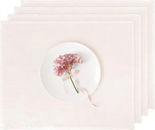 Miniatura 25 de Paños de cocina de lino de Linen World 14 x 28 pulgadas, juego de 6 paños de cocina y té decorativos, paños de cocina de lino europeo lavados