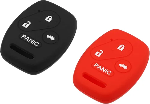 Miniatura 8 de Estuche protector de llave inteligente con 4 botones para Honda Accord Civic CR-V Element Pilot, de silicona, negro y azul (Paquete de 2)