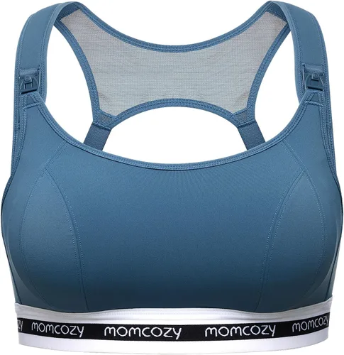 Momcozy Sujetadores de lactancia para lactancia, FB011 de bajo impacto sujetador deportivo de enfermería soporte de maternidad embarazo acolchado