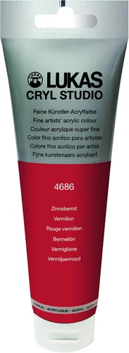 Miniatura 86 de Lukas CRYL Studio Artist - Pintura acrílica para artistas, Alizarín Carmesí, tubo de 125 ml - Pinturas acrílicas de alto pigmento para pintura