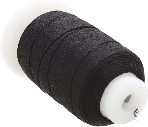 Miniatura 85 de The Beadsmith Cordón de seda pura – Castaño, tamaño E (0.325 mm/0.0128"), 200 yardas (600 pies), carrete de 1/2 onza
