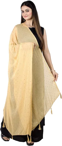Miniatura 17 de Chandrakala Chal Dupatta de gasa para mujer, chal envolvente Chunni, beige (D191-P)