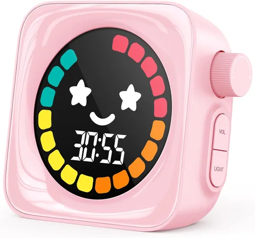 Temporizador visual para niños, temporizador visual digital de 99 minutos, lindo temporizador visual para niños, temporizador de aula para Rosa