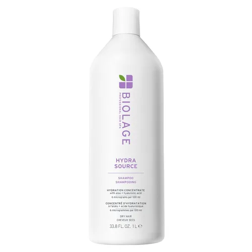 Biolage Hydra Source Shampoo - Softens, Moisturizes & Adds Shine, For Dry Hair, Infused with Micro-Filtered Aloe Vera & Fermented Hyaluronic Acid,