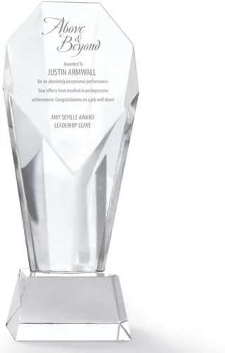 Miniatura 7 de Baudville Engraved Crystal Spotlight Trophy - Clear Award - Comes Gift Boxed