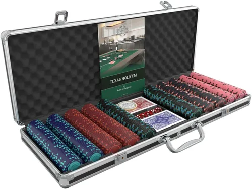 Miniatura 3 de Bullets Playing Cards Juego de póquer Corrado 500 fichas de póquer de arcilla (0.49 oz) con estuche de aluminio y naipes - Texas Hold'em, fichas