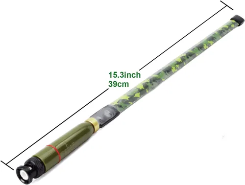 Miniatura 3 de HYS BNC CS Tactics Antenas plegables de doble banda 6.6 ft/27.6 in antena compatible con radio BNC portátil Cobra Midland Uniden de 144/430 Mhz Negro