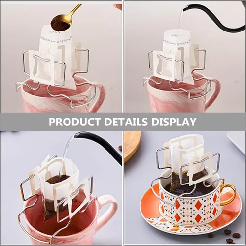 Miniatura 5 de Kichvoe Soporte de filtro de calcetín de café Soporte de filtro de goteo Soporte de filtro de café de goteo de mano