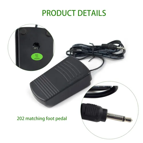 Miniatura 3 de Pedal de pie máquina de coser interruptor de pedal de control de pie, máquina de coser accionada por pie controlador de pedal accionado 6V pequeña
