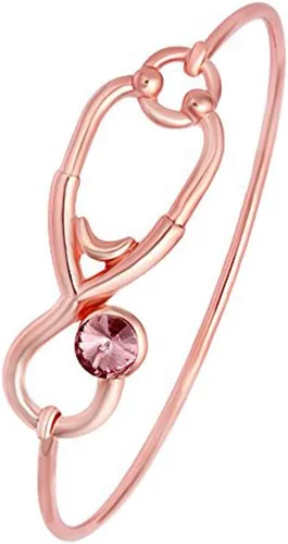 Miniatura 14 de Estetoscopio Caduceus Doctor Enfermera Encanto Bangle Pulseras para RN graduación regalo