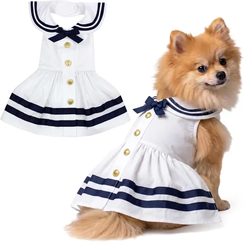 Miniatura 39 de Parisian Pet Chambray - Vestido para perro - Ligero sin mangas para perro, niña, talla XS Chambray en general