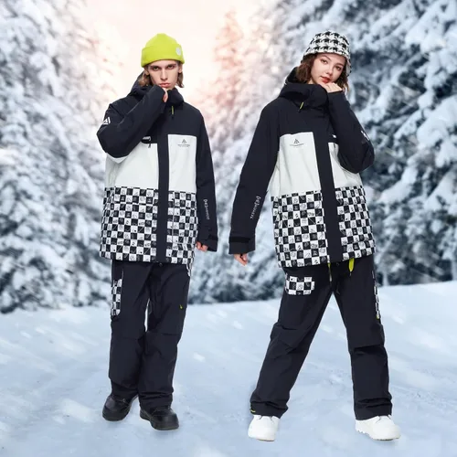 Miniatura 5 de HIGH EXPERIENCE Chaqueta de esquí para snowboard, nieve, invierno, impermeable, aislada, resistente al viento, chaqueta cálida con capucha
